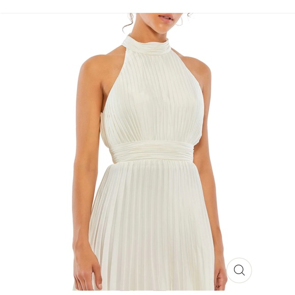 Ieena for Mac Duggal Pleated Halter Mini Dress - Picture 3 of 3